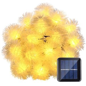 Solar LED Chuzzle Ball Lights - 20 LED, Warm White
