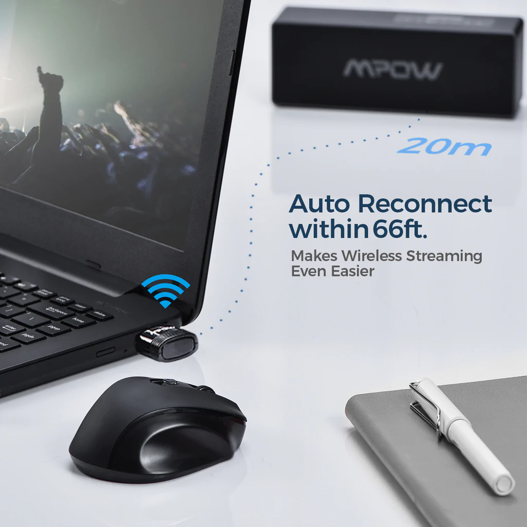 Mpow Bluetooth 5.0 USB Adapter for PC BH456A TheShop.pk