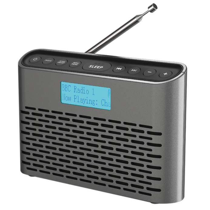 Rechargeable Pocket DAB Radio - Easy To Use Digital Radio with 30 Pre-set  DAB & FM Stations, LCD Display, Headphones & USB Cable