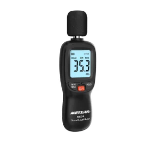 Meterk LCD Backlight Digital Sound Level Meter – Noise & Decibel Monitoring Tester (MK09)